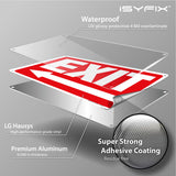 Exit sign – aluminum with left arrow, 10x7 in, 6-pack