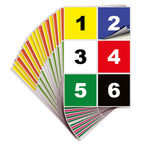 Square Consecutive Number Stickers - 1 to 100