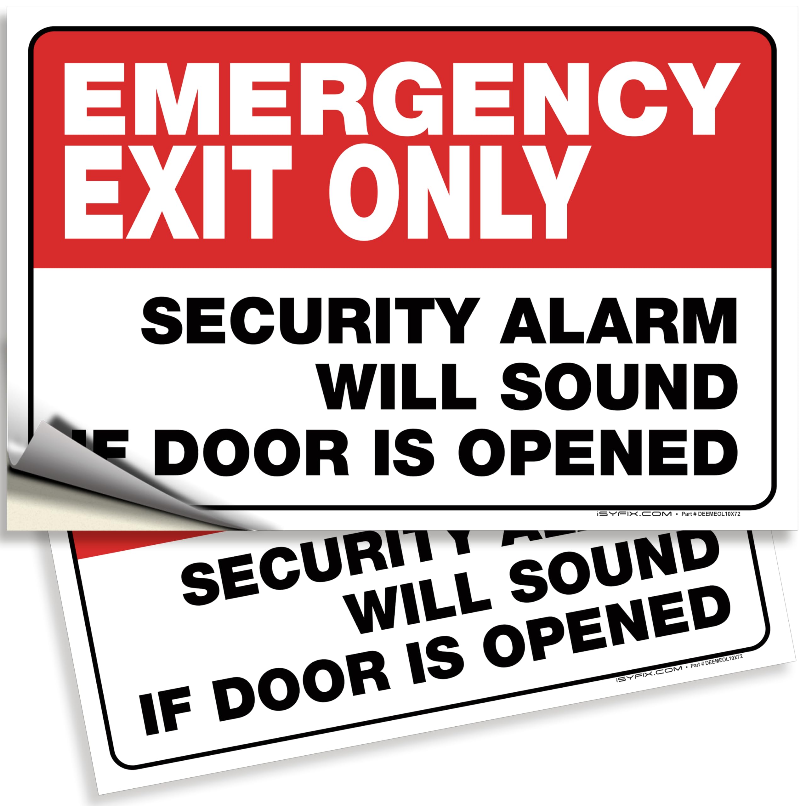 Emergency Exit Only Signs