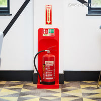 Fire extinguisher sign – glow in the dark aluminum, 4x12 in, 2-pack, view 4