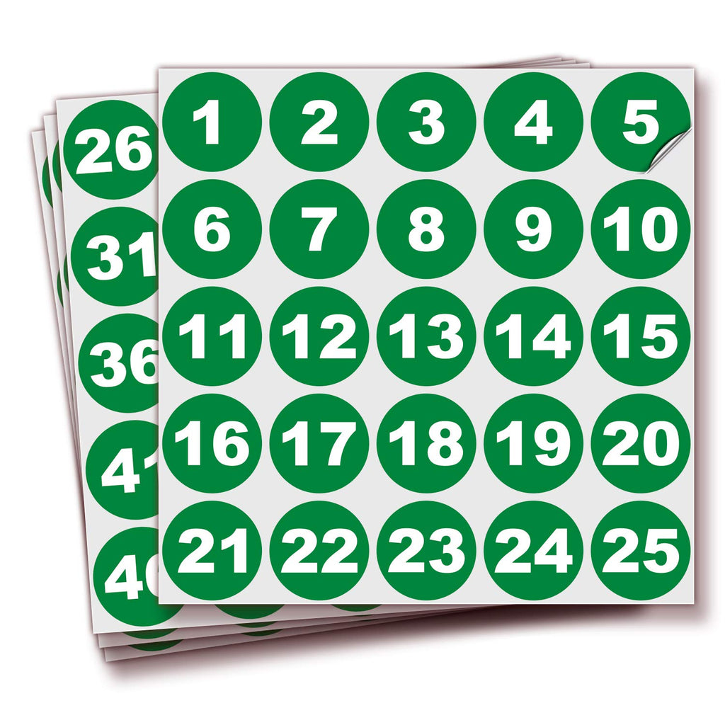 Consecutive Number Stickers - 1 to 100
