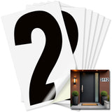 Number 2 black on white background, 6 inch vinyl sticker