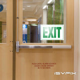 Exit sign sticker – adhesive vinyl, 10x7 in, 2-pack, view 10