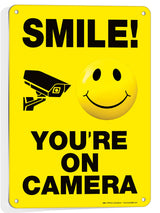 Smile You're on Camera Sign – Aluminum, Vinyl & Plastic