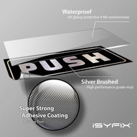 #Brushed Silver / Black Horizontal