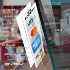 Credit Card Sticker Signs for Inside the Windows