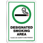 Designated Smoking Area Signs Sticker