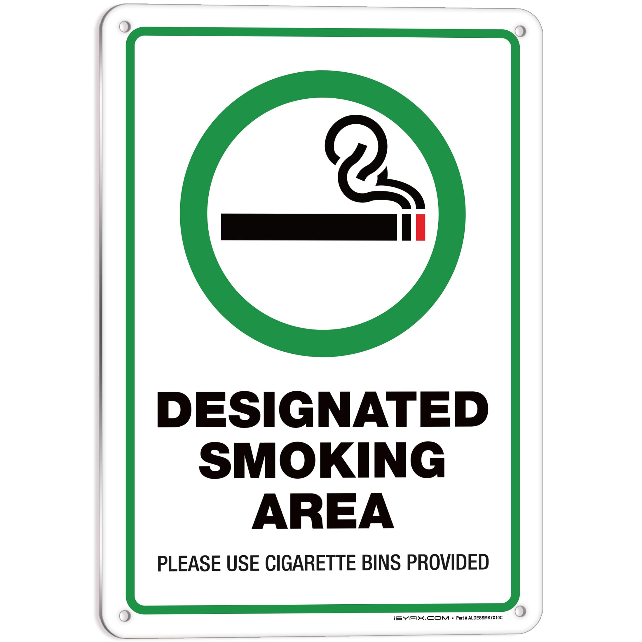 Designated Smoking Area Signs Sticker