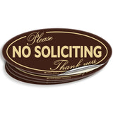 No Soliciting Signs – Vinyl Stickers, 4-Pack, 7 x 3 in, 3 Colors