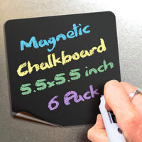 Magnetic Chalkboard Notes – Reusable Fridge & Locker Labels, 6 Shapes