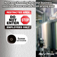 Restricted area employees only sign – 10x7 in, 2-pack, view 9