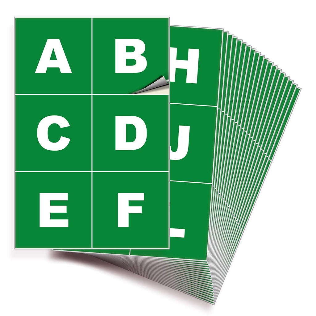 Square Letters Stickers - A to Z