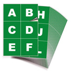 Square Letters Stickers - A to Z