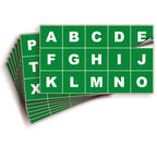 Square Letters Stickers - A to Z