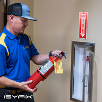 Fire extinguisher sign – reflective aluminum, 4x12 in, 2-pack, view 5