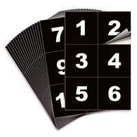 Square Consecutive Number Stickers 1–100 – Vinyl Labels, 7 Colors