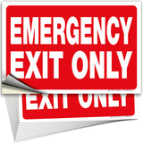 Emergency Exit Only Signs – Vinyl, Plastic & Aluminum, Glow Options
