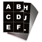 Square Letters Stickers - A to Z