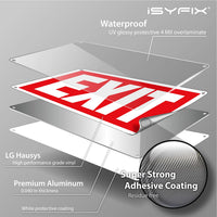 Exit sign – rust-free aluminum, 10x7 in, 1-pack, view 4