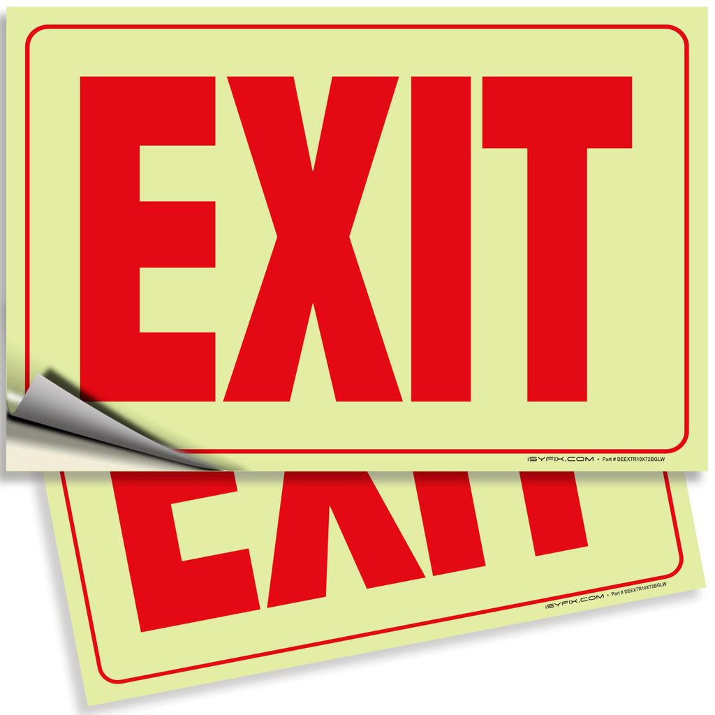 Exit Signs - Glow in the Dark White