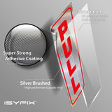 #Red / Brushed Silver Vertical