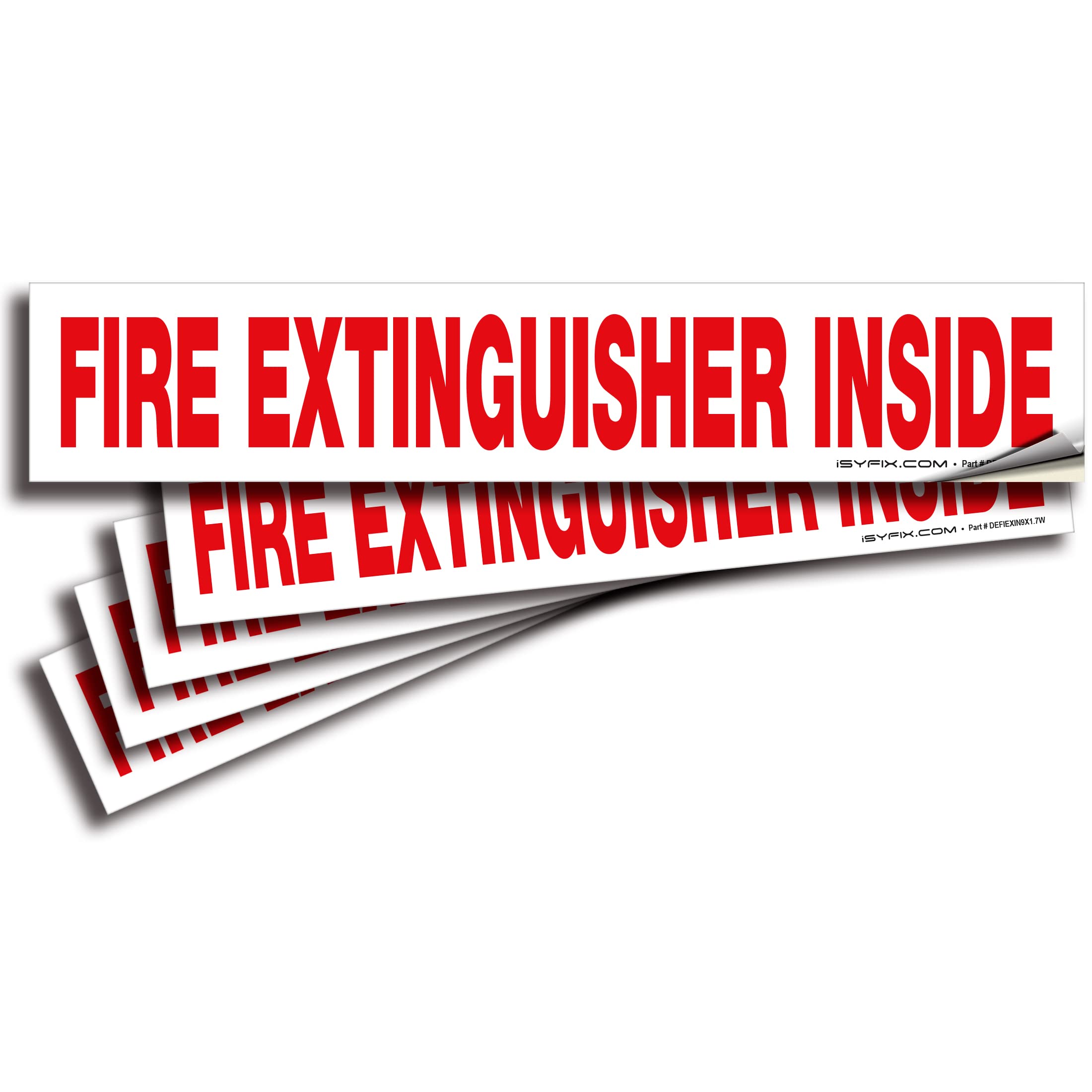 Fire Extinguisher Inside Sticker for Vehicles