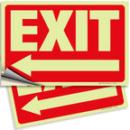 Exit Signs - Glow in the Dark Red