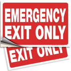 Emergency Exit Only Signs