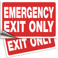 Emergency Exit Only Signs – Vinyl, Plastic & Aluminum, Glow Options