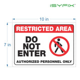 Restricted Area, Do Not Enter, Authorized Personnel Only Signs Stickers