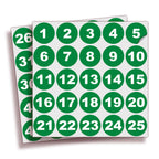 Consecutive Number Stickers - 1 to 50