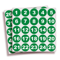 Consecutive Number Stickers 1–50 — Vinyl Inventory & Bin Labels