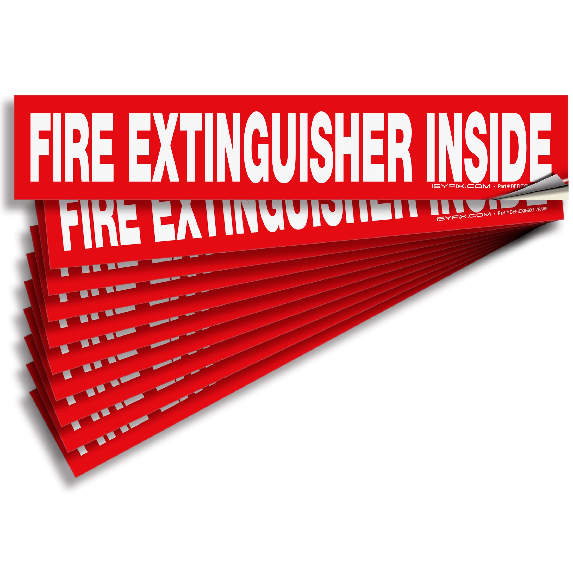 Fire Extinguisher Inside Sticker for Vehicles