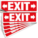 Exit sign with directional arrows — adhesive vinyl, right & left, 12 x 4 inch