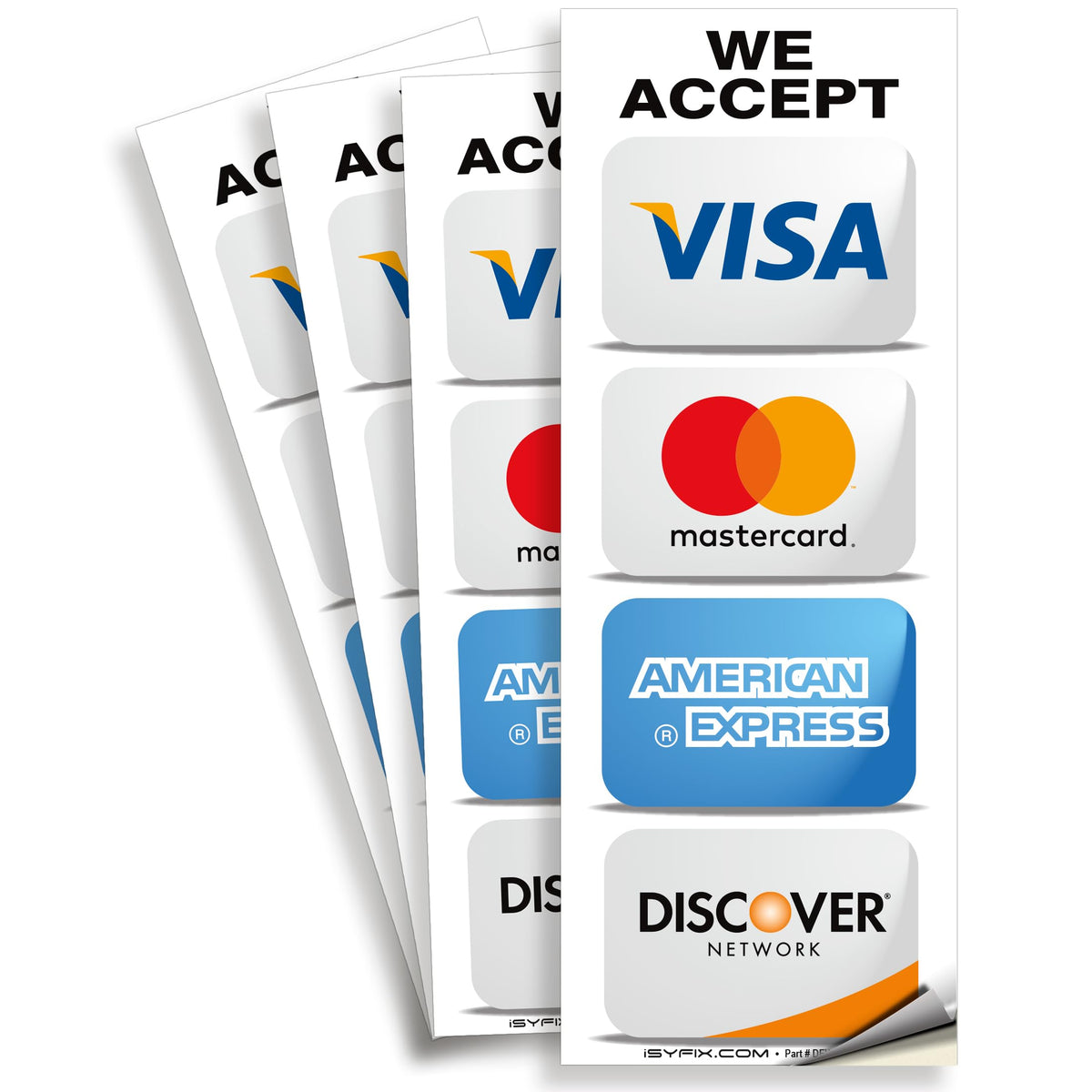 Credit Card Sticker Signs Stickers