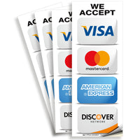 Credit Card Sticker Signs Stickers