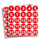 Consecutive Number Stickers - 1 to 50