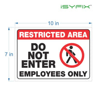 Restricted Area Stickers