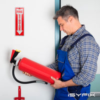 Fire extinguisher sign – reflective aluminum, 4x12 in, 2-pack, view 6
