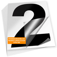 Number 2 vinyl sticker – black