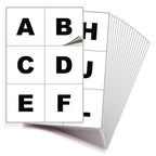 Square Letters Stickers - A to Z