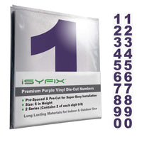 iSYFIX vinyl number stickers – Purple