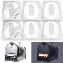 Number 0 vinyl sticker – reflective