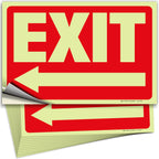Exit Signs - Glow in the Dark Red