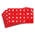 Square Letters Stickers - A to Z