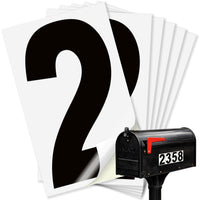 Number 2 black on white background, 2 inch vinyl sticker