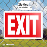 Exit sign – rust-free aluminum, 14x10 in, 1-pack, view 2