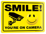 Smile You're on Camera Sign – Aluminum, Vinyl & Plastic