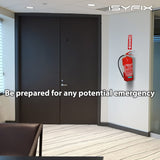 Fire extinguisher sign sticker – reflective adhesive vinyl, 5-pack