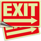Exit Signs - Glow in the Dark Red
